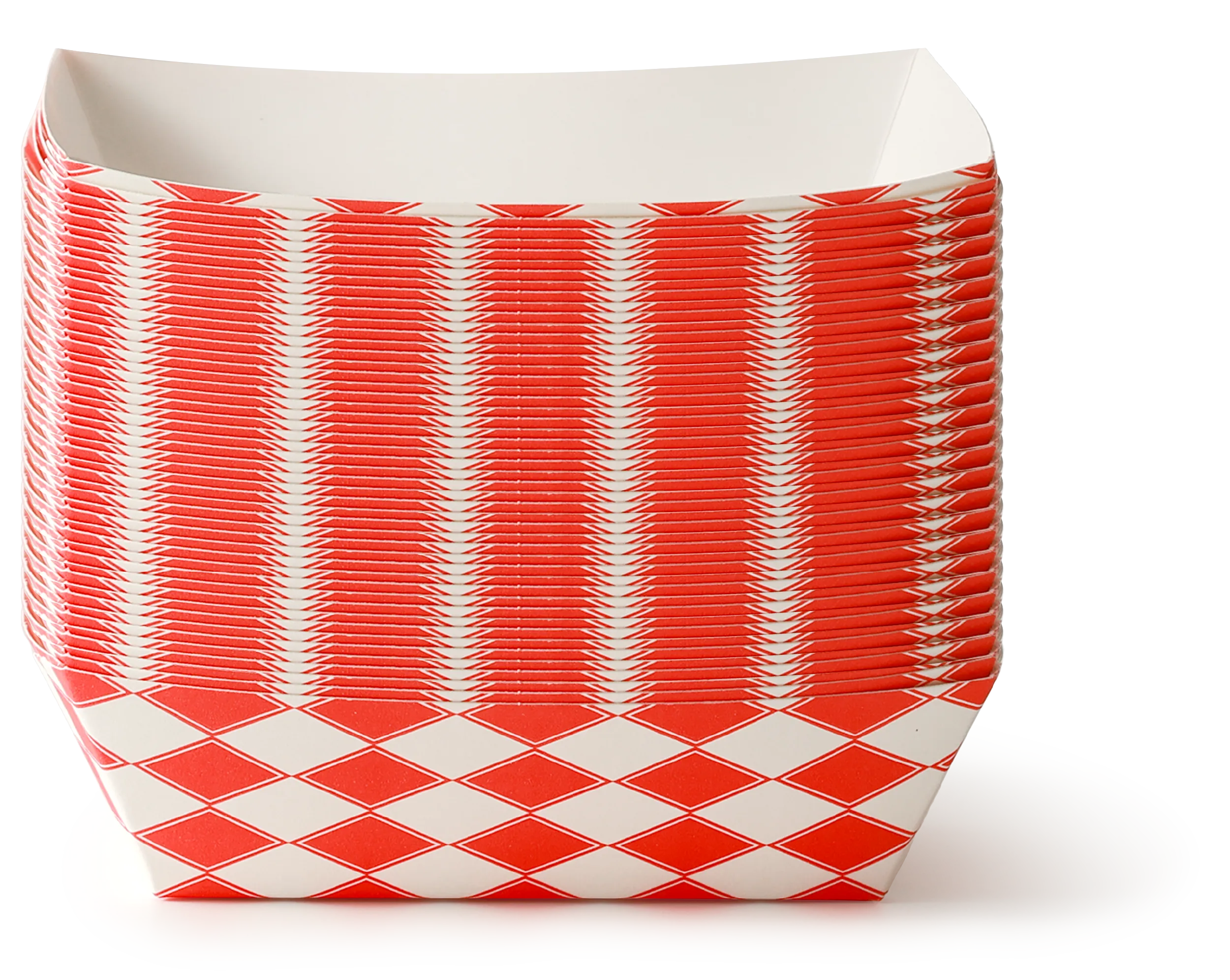 0.25LB Red Check Paper Food Trays