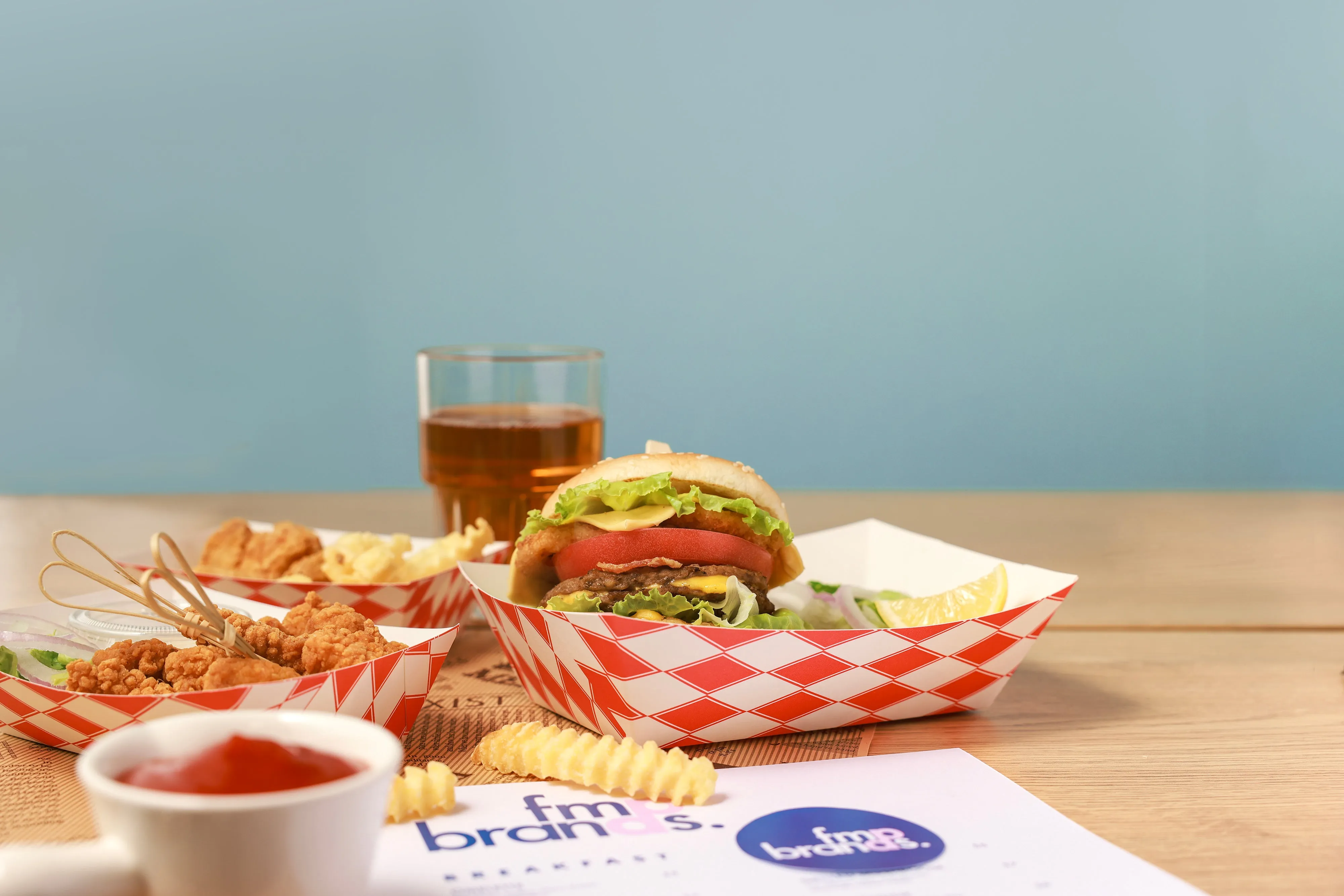 0.25LB Red Check Paper Food Trays
