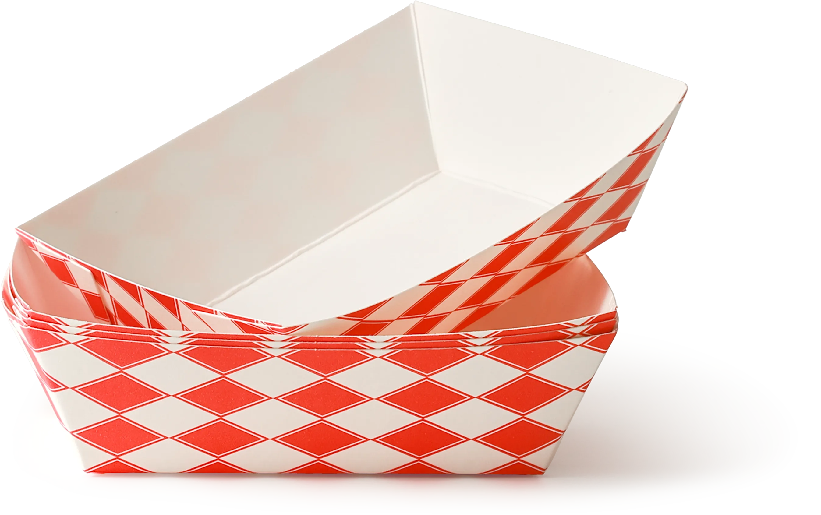 0.25LB Red Check Paper Food Trays