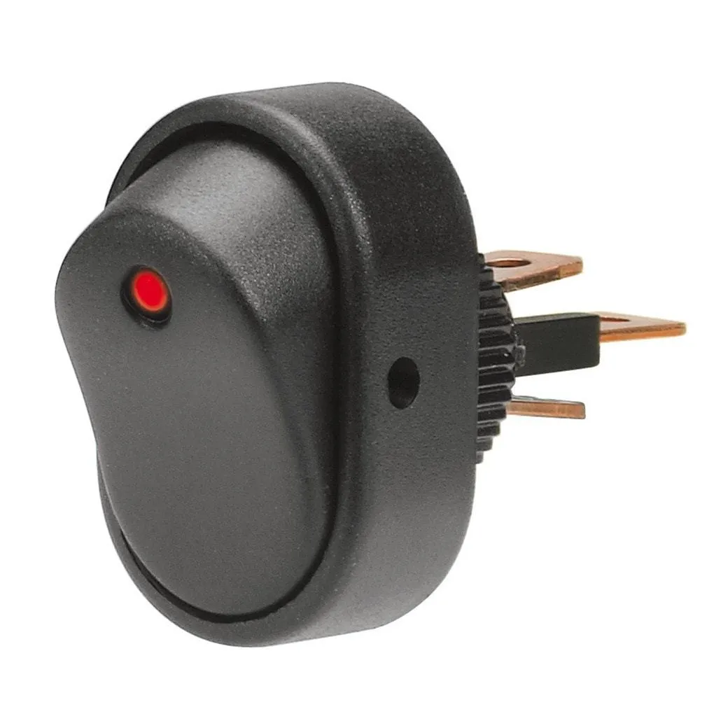 12VDC SPST Illuminated Rocker Switch, 30A