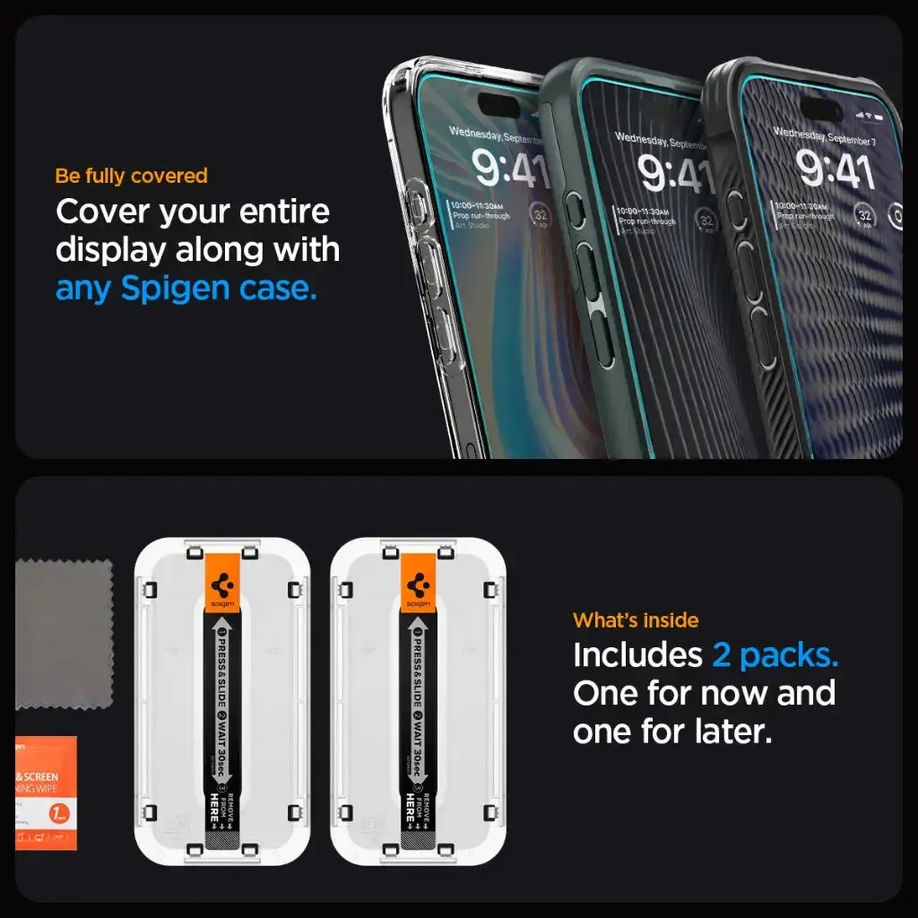 [2 Pack] iPhone 15 Pro Max Screen Protector Glas.tR EZ Fit