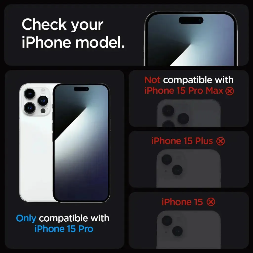 [2 Pack] iPhone 15 Pro Screen Protector Glas.tR EZ Fit