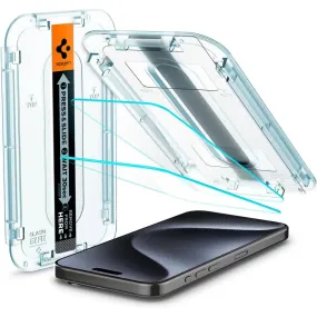 [2 Pack] iPhone 15 Pro Screen Protector Glas.tR EZ Fit