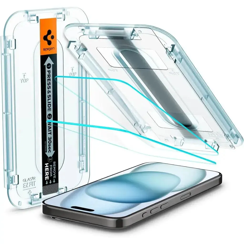 [2 Pack] iPhone 16 / iPhone 15 Screen Protector Glas.tR EZ Fit
