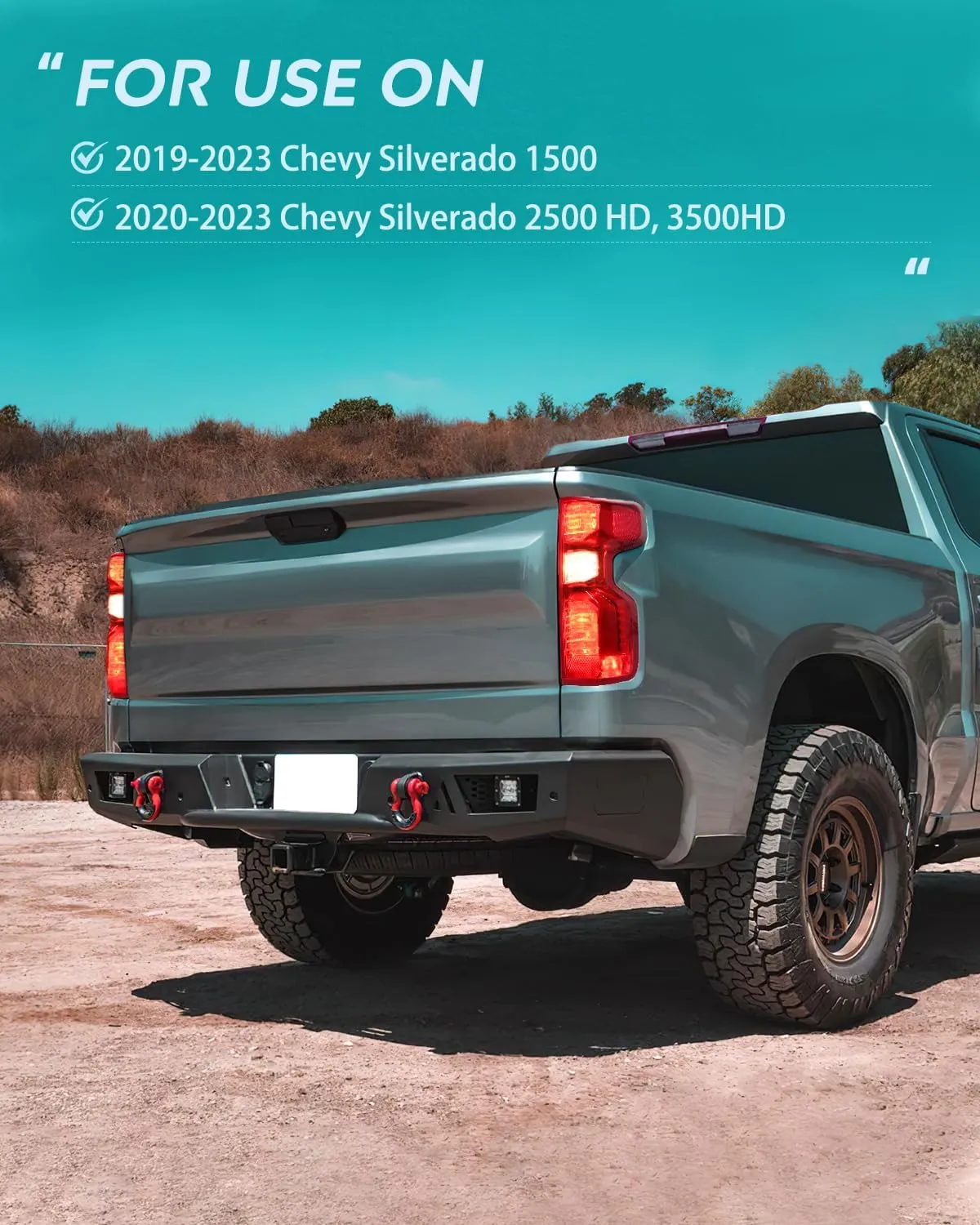 2019-2023 Chevy Silverado 1500 2020-2023 Chevy Silverado 2500HD 3500HD Tail light Assembly Rear Lamp Replacement OE Style Driver Side