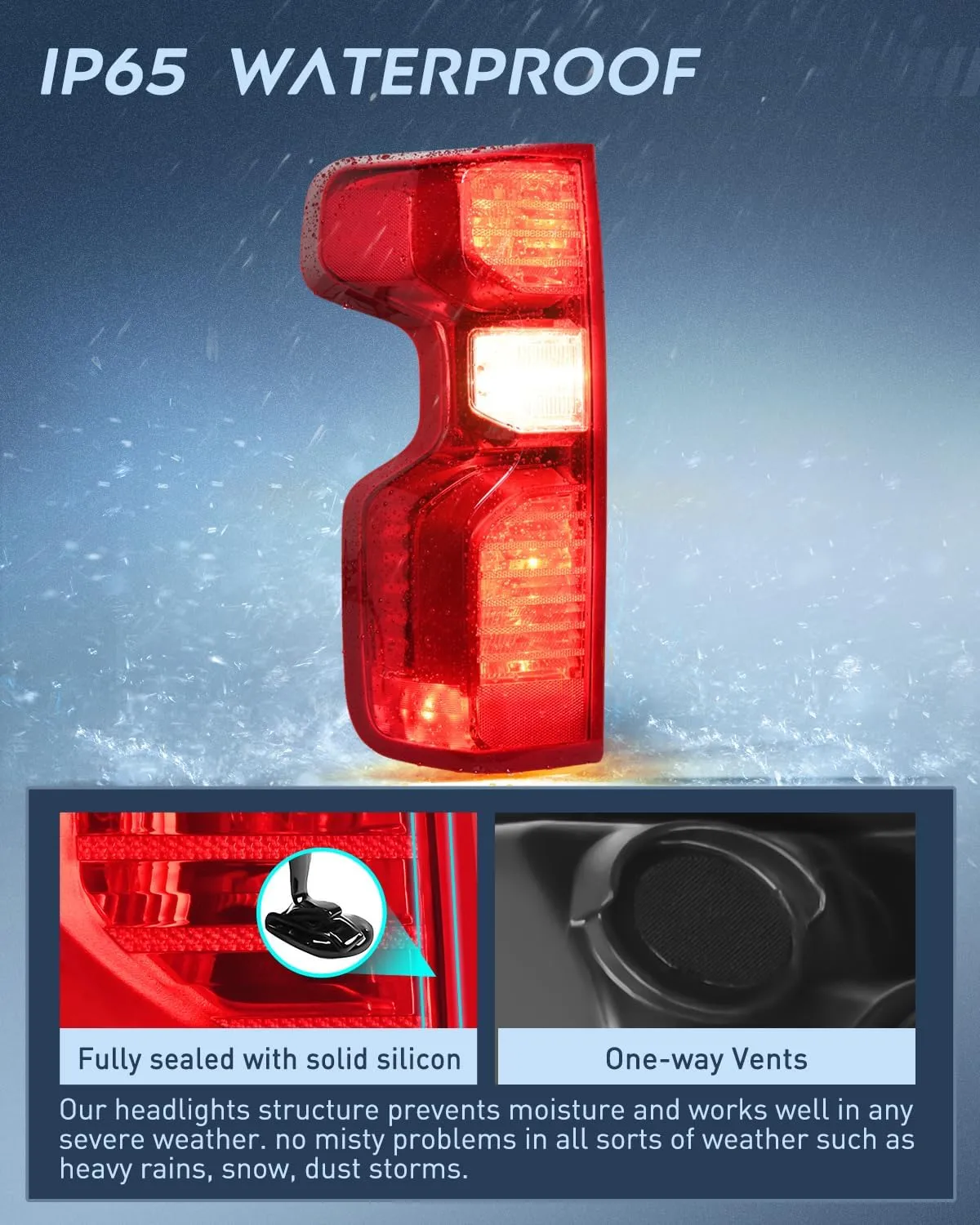 2019-2023 Chevy Silverado 1500 2020-2023 Chevy Silverado 2500HD 3500HD Tail light Assembly Rear Lamp Replacement OE Style Driver Side