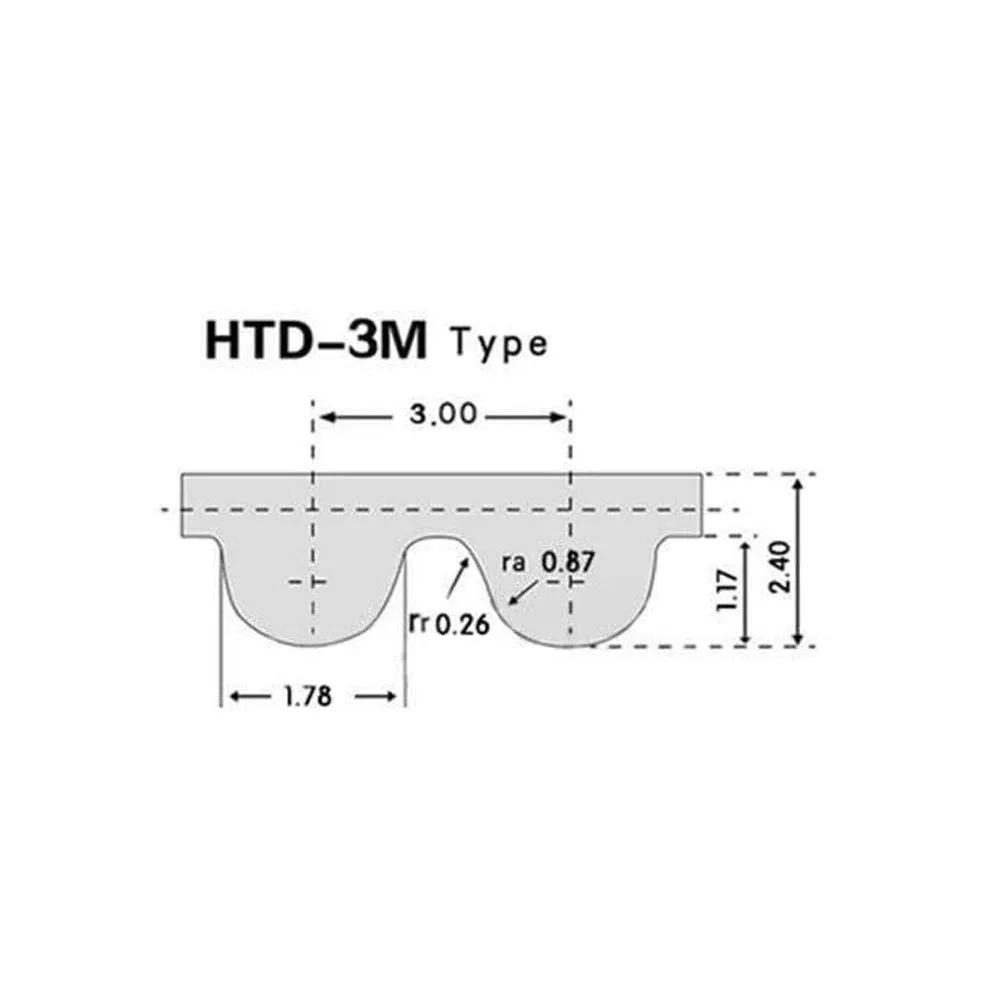 3M 180 Rubber Timing Belt Close Loop Synchronous Wheel Timing Belt 60 Teeth