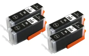 4 Pack Compatible Canon 6432B001 / PGI-250XL High Yield Pigment Black Ink