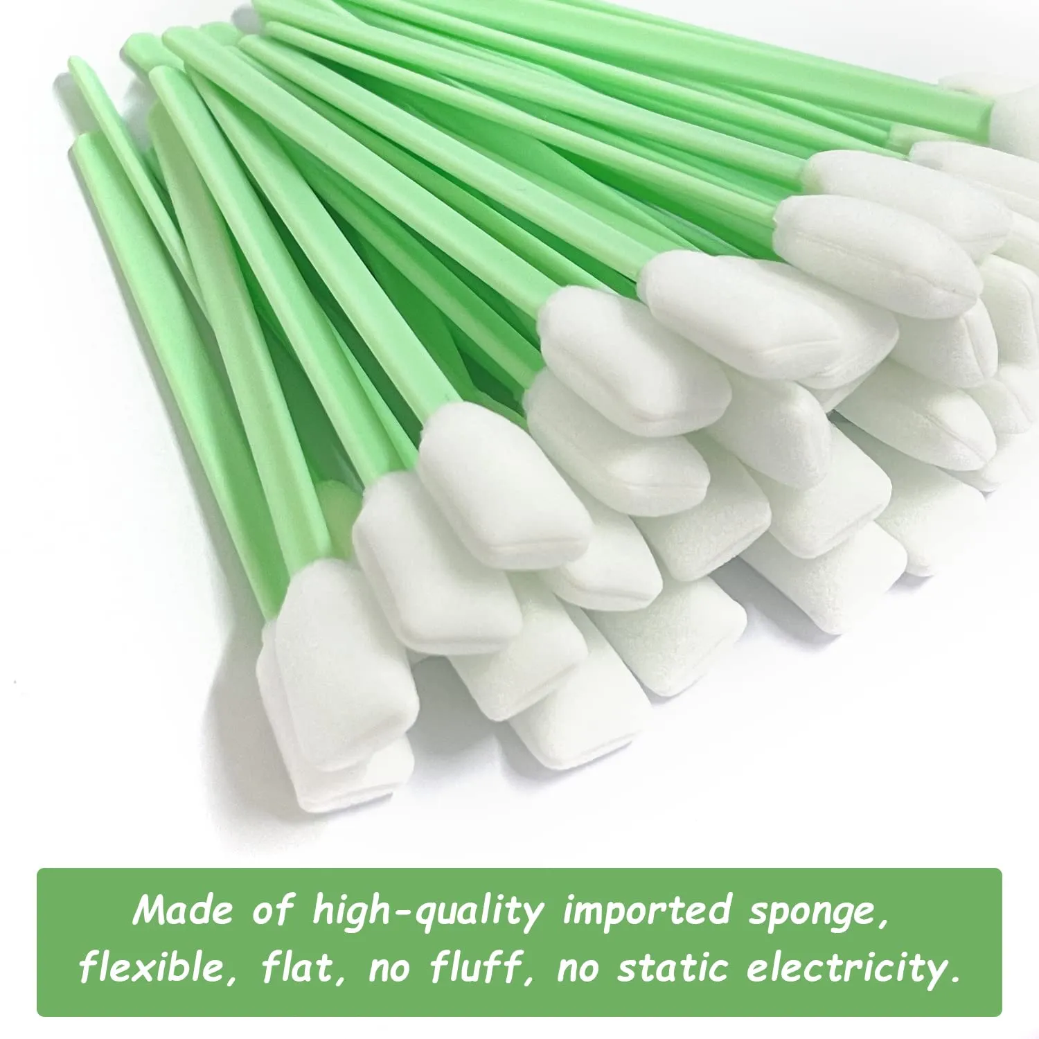 40 Pieces Foam Cleaning Cotton Buds Dust-Free Sponge Cotton Buds Cleaning Cotton Buds Rectangular Cotton Buds for Camera, Lens, Inkjet Printer 12.8 x 0.14 x 0.075 cm