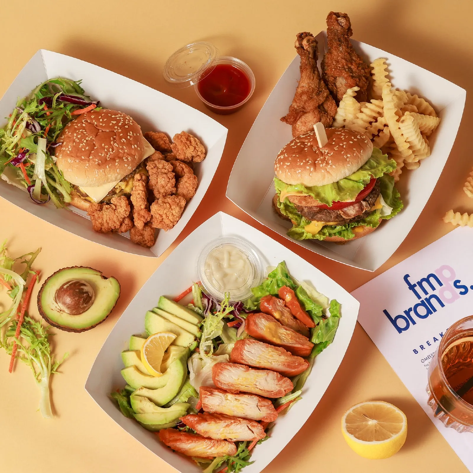 5LB Red Check Paper Food Trays
