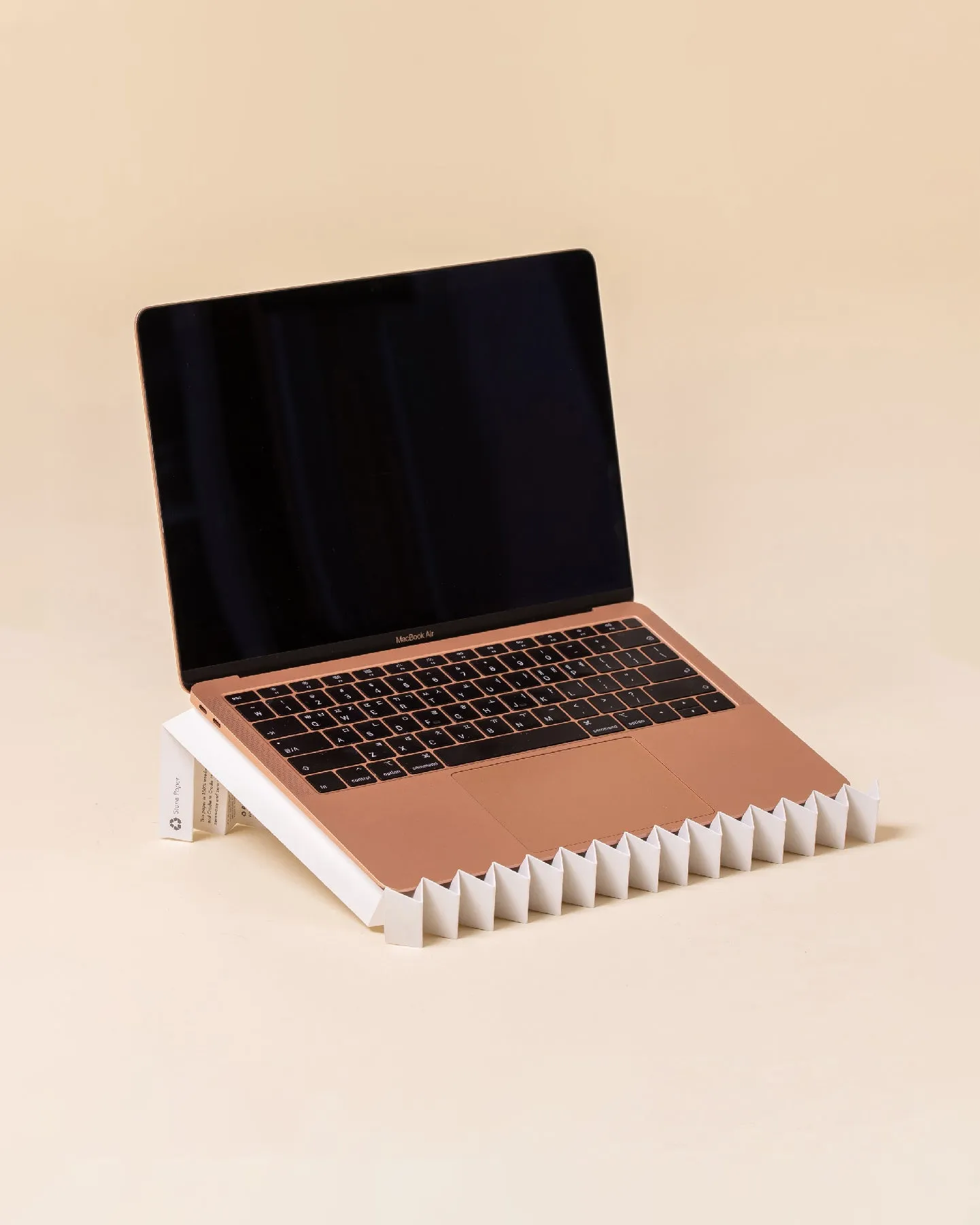 90g Laptop Stand made from Recycled Stone Paper "g.flow Stone"- Light Grey