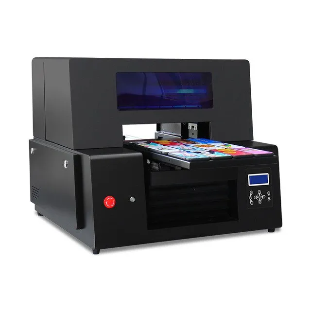 A3 uv printer for phone case a3 uv flatbed printer with White ink cycle For phone case bottle arcylic metal uv printing machine