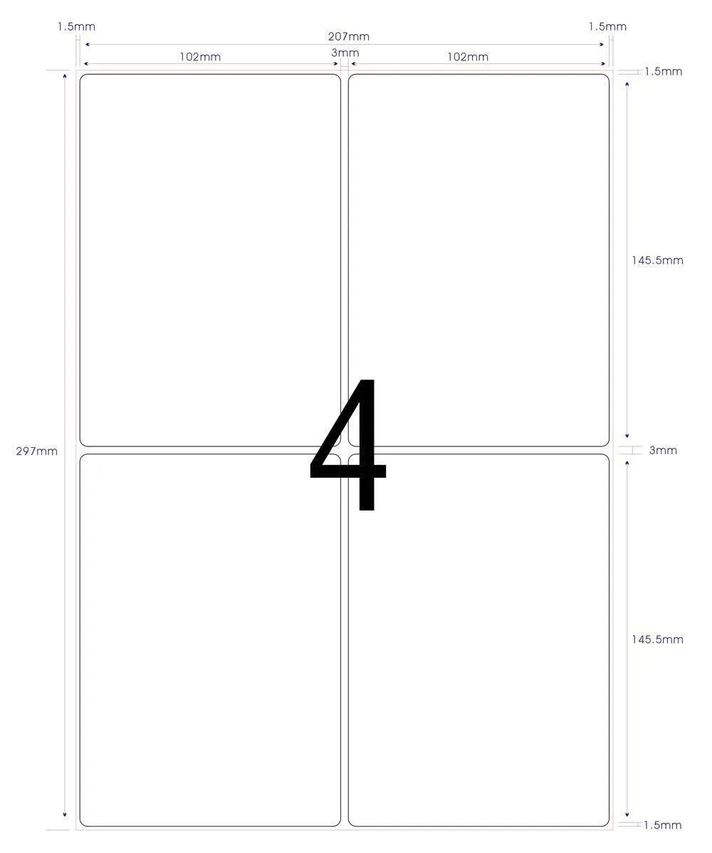 Address labels 45.7 x 21.2 mm
