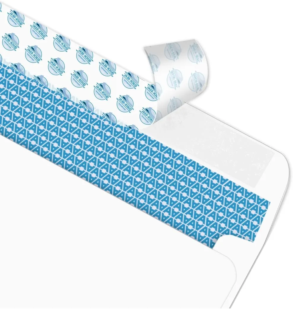Aimoh #10 Security Envelopes, Double Window, Self Seal, Security Tinted