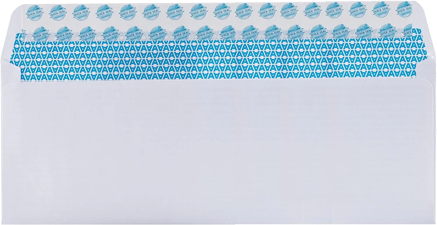 Aimoh #10 Security Envelopes, Double Window, Self Seal, Security Tinted
