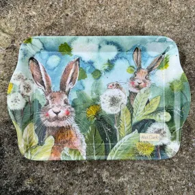 Alex Clark Amongst The Dandelions Rabbits Small Tray