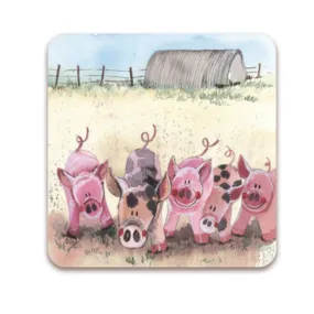 Alex Clark Five Little Pigs Coaster