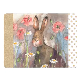 Alex Clark Hare and Poppies Placemat