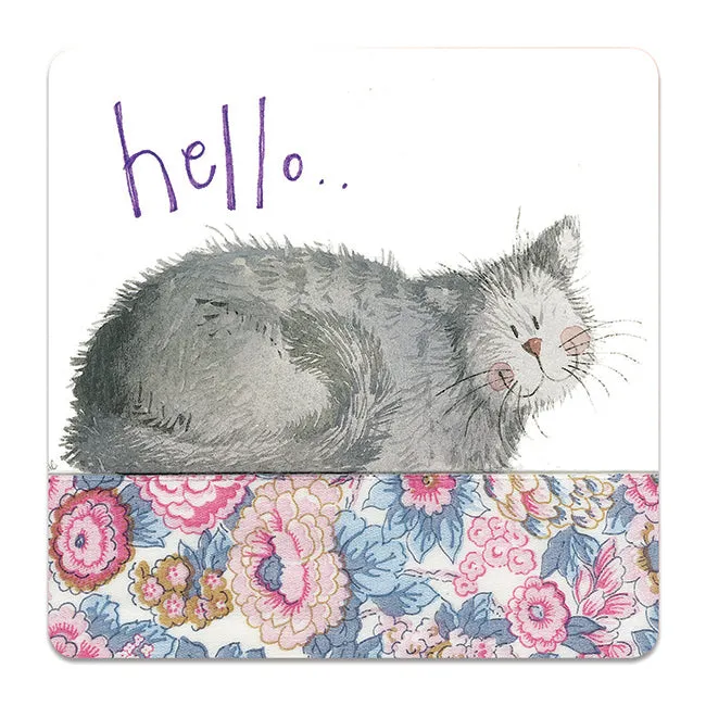 Alex Clark Hello Cat Coaster