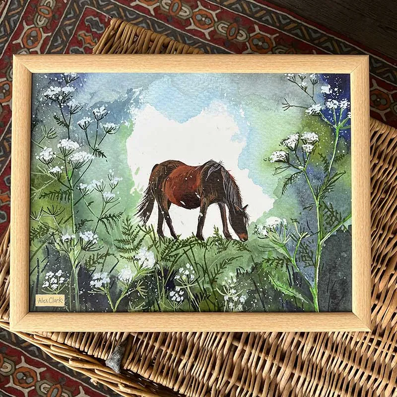 Alex Clark Horse and Cow Parsley Lap Tray