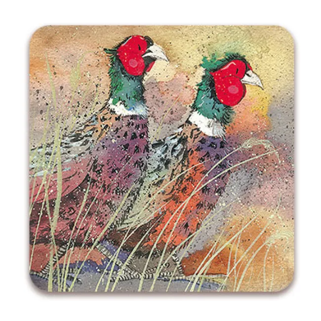 Alex Clark Pleasant Pheasant Coaster