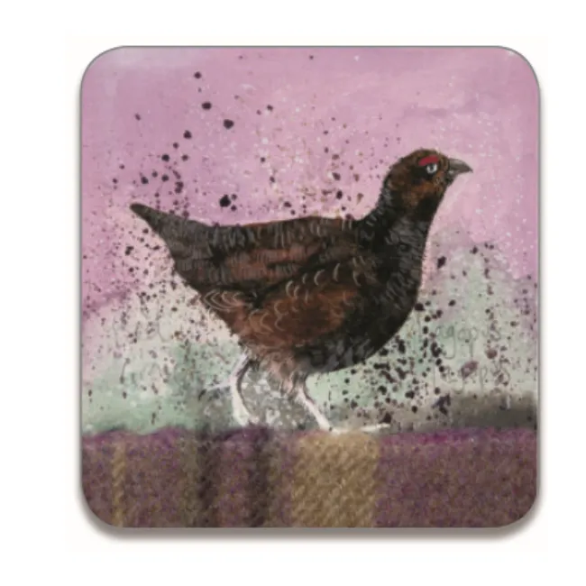 Alex Clark Red Grouse Coaster