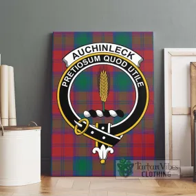 Auchinleck (Affleck) Tartan Canvas Print Wall Art with Family Crest