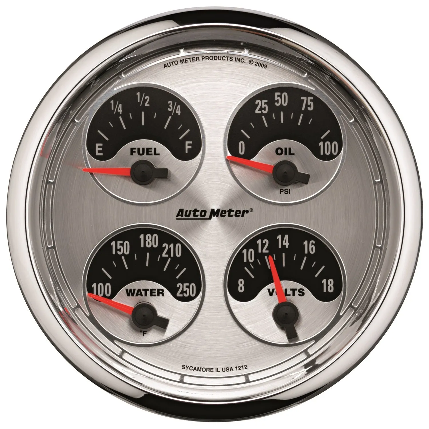 AutoMeter 1205 GAUGE KIT; 2 PC.; QUAD/TACH/SPEEDO; 5in.; AMERICAN MUSCLE