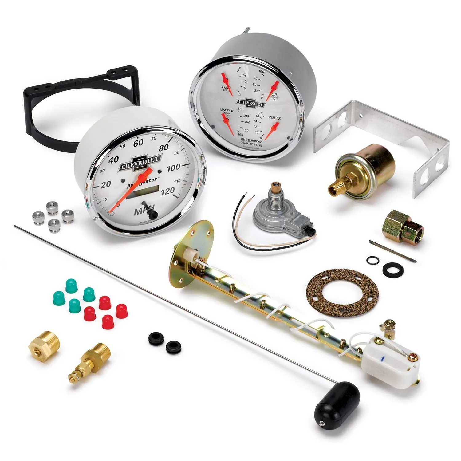 AutoMeter 1303-00408 GAUGE KIT; 2 PC.; QUAD/SPEEDOMETER; 5in.; CHEVROLET HERITAGE BOWTIE