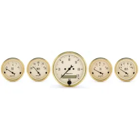 AutoMeter 1502 GAUGE KIT; 5 PC.; 3 1/8in./2 1/16in.; ELEC. SPEEDOMETER; GOLDEN OLDIES