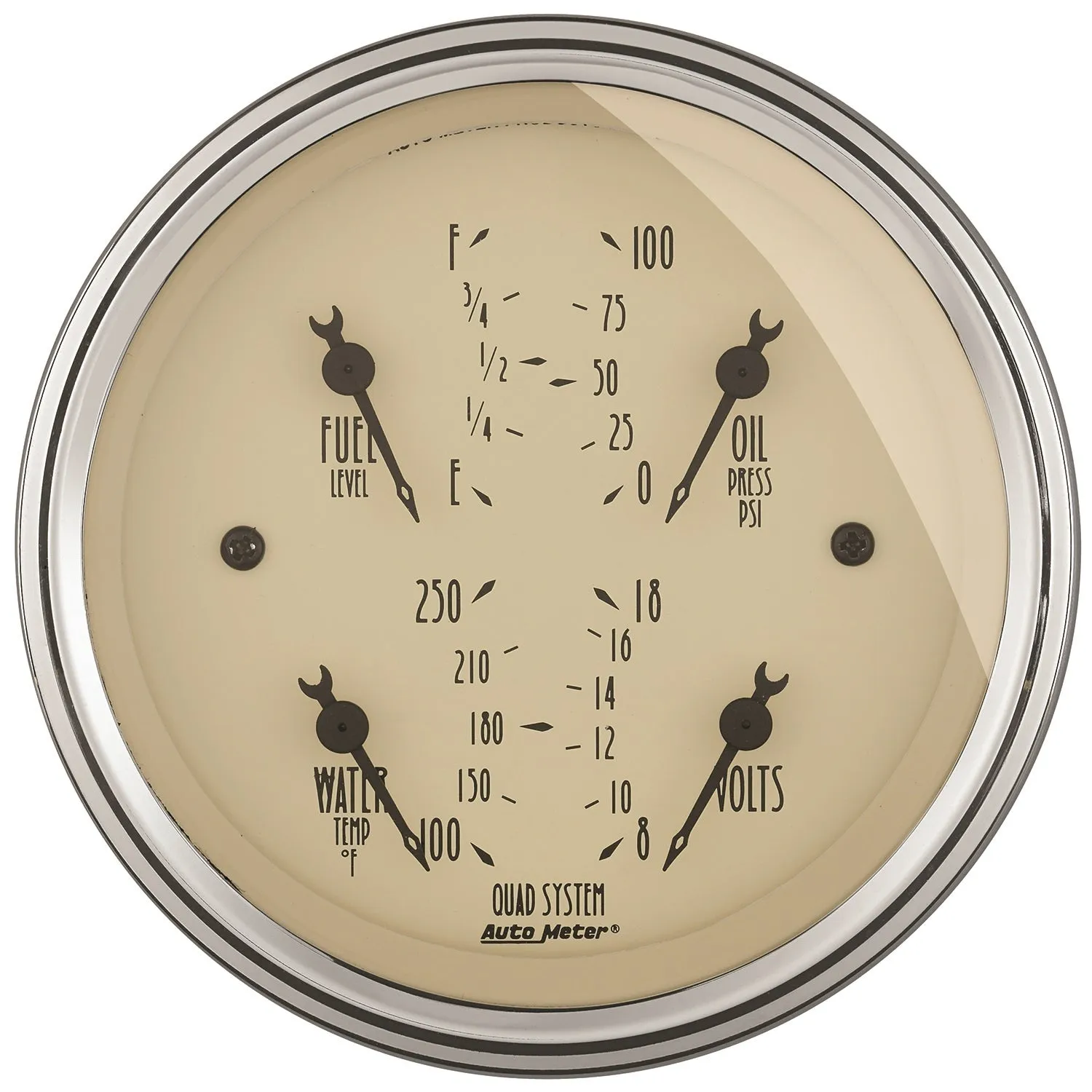 AutoMeter 1820 2 PC. GAUGE KIT; 3-3/8in. QUAD/TACH/SPEEDO; 240-33 O; ANTIQUE BEIGE