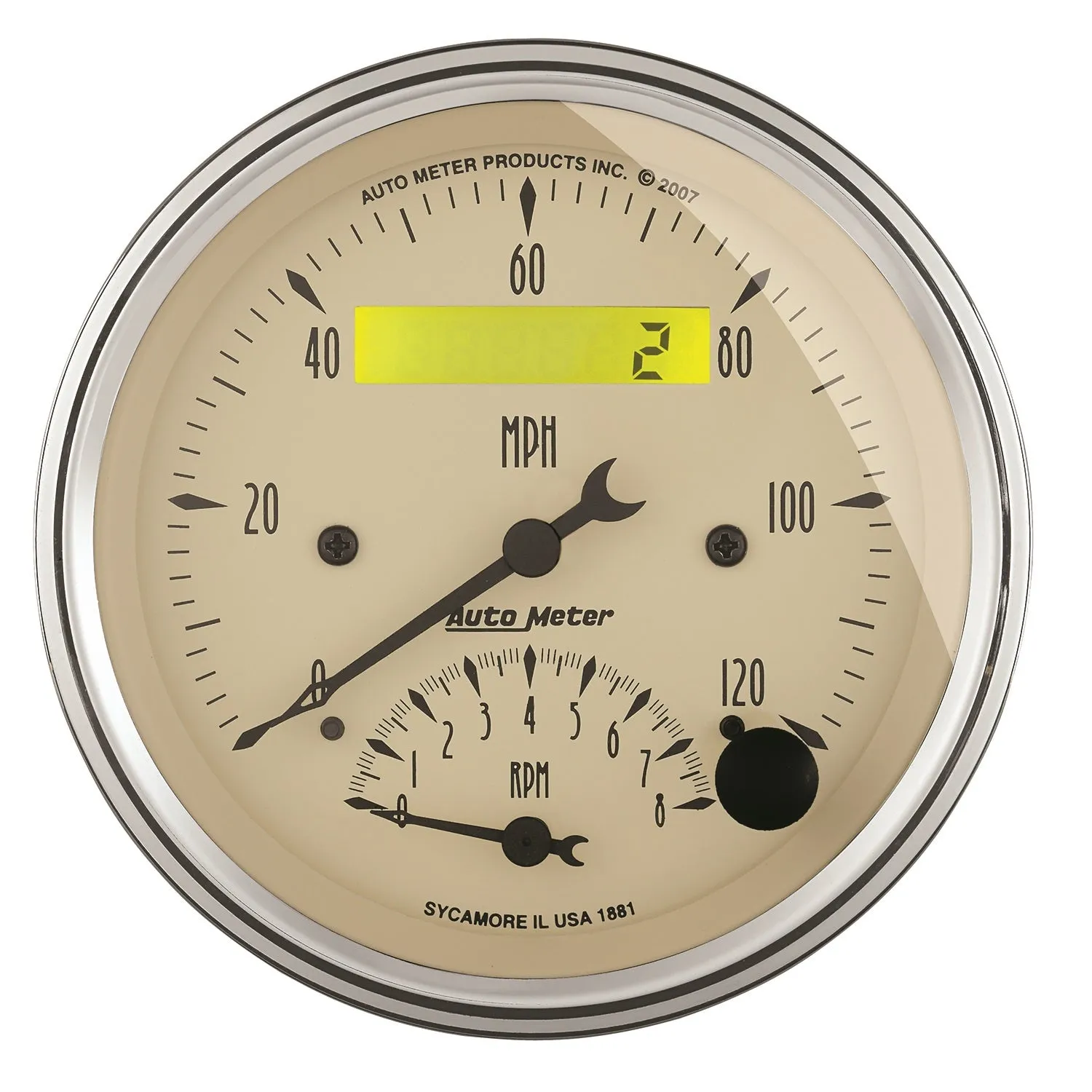 AutoMeter 1820 2 PC. GAUGE KIT; 3-3/8in. QUAD/TACH/SPEEDO; 240-33 O; ANTIQUE BEIGE