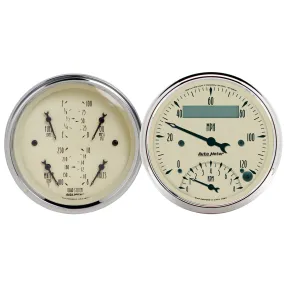 AutoMeter 1820 2 PC. GAUGE KIT; 3-3/8in. QUAD/TACH/SPEEDO; 240-33 O; ANTIQUE BEIGE