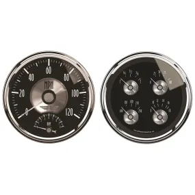 AutoMeter 2005 2 PC. GAUGE KIT; 5in. QUAD/TACH/SPEEDO; 240-33 O; PRESTIGE BLK. DIAMOND