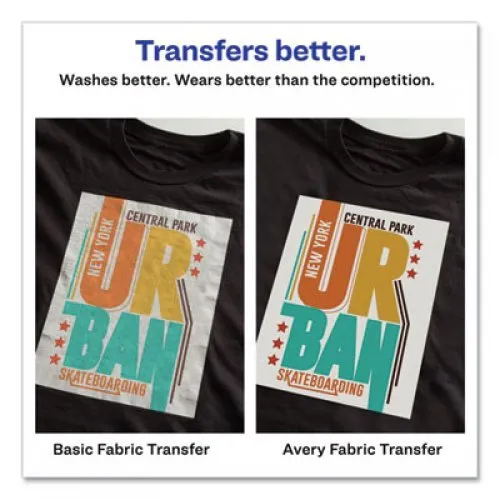 Avery Fabric Transfers, 8.5 x 11, White, 12/Pack (3275)