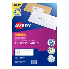 Avery Label J8162-25 Inkjet 25 Sheets
