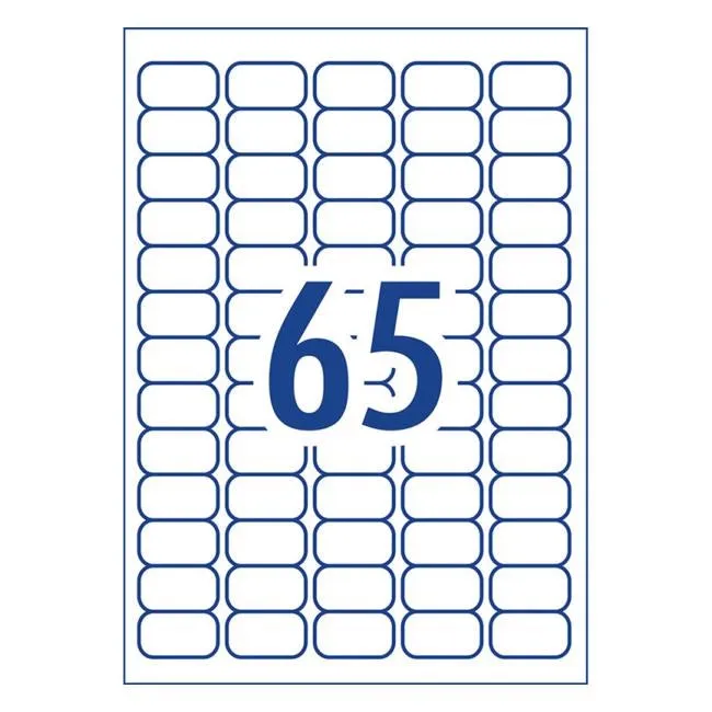 Avery Label L7651 Rev-25 38.1×21.2mm 25 Sheets
