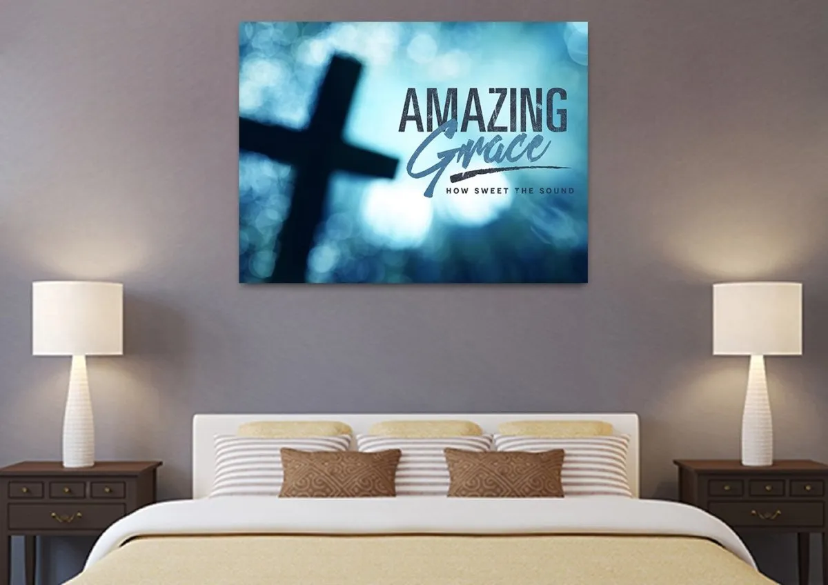 Backdrop Amazing Grace Wall Art & Decor - Christian Canvas Wall Art