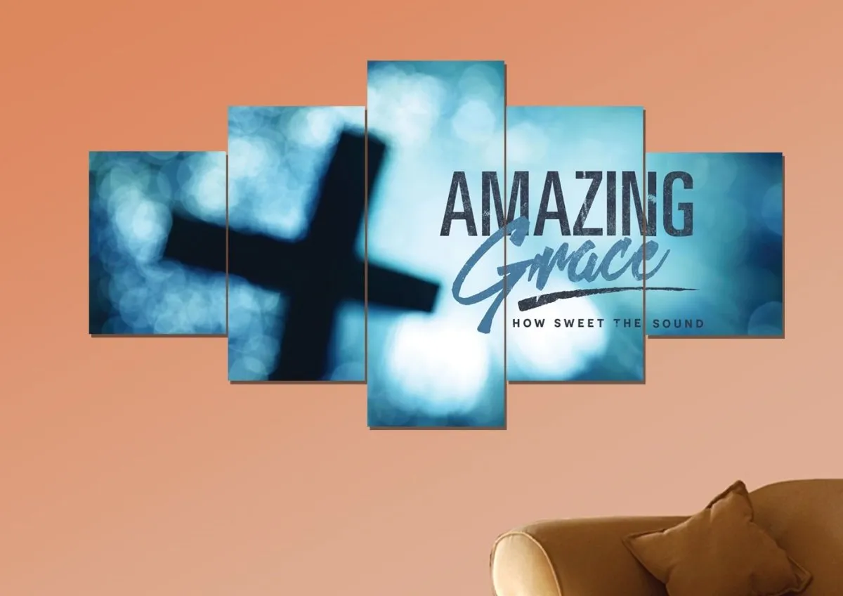 Backdrop Amazing Grace Wall Art & Decor - Christian Canvas Wall Art