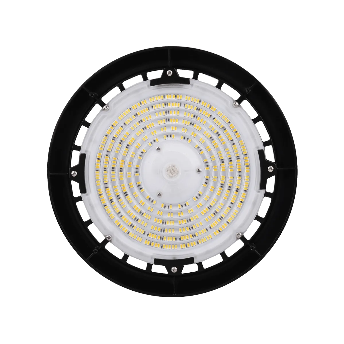 BAYE3 Round High Bay, 150/130/100W, 3500/4000/5000K, 120-277V, 0-10V Dimming, Black