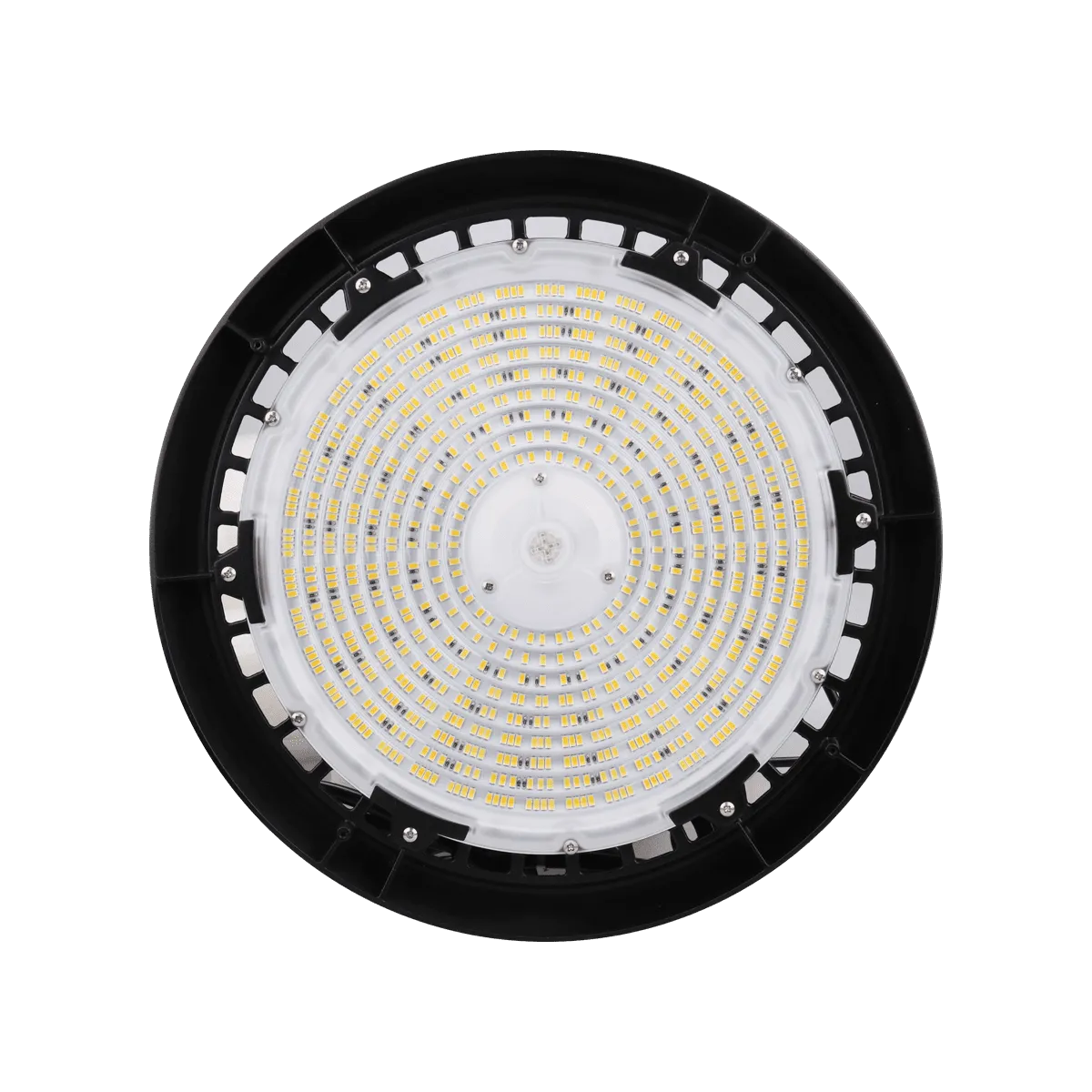 BAYE3 Round High Bay, 240/200/180W, 3500/4000/5000K, 120-277V, 0-10V Dimming, Black
