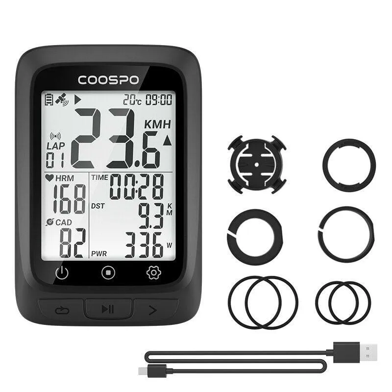 Bicycle Computer CooSpo BC107 IP67 2.3 INCH Ble5.0 Sync To Stra Ant  Sensors Wireless Light Bicycle MTB Speedometer