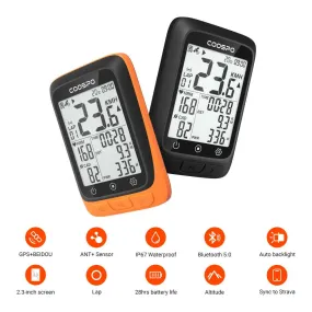 Bicycle Computer CooSpo BC107 IP67 2.3 INCH Ble5.0 Sync To Stra Ant  Sensors Wireless Light Bicycle MTB Speedometer