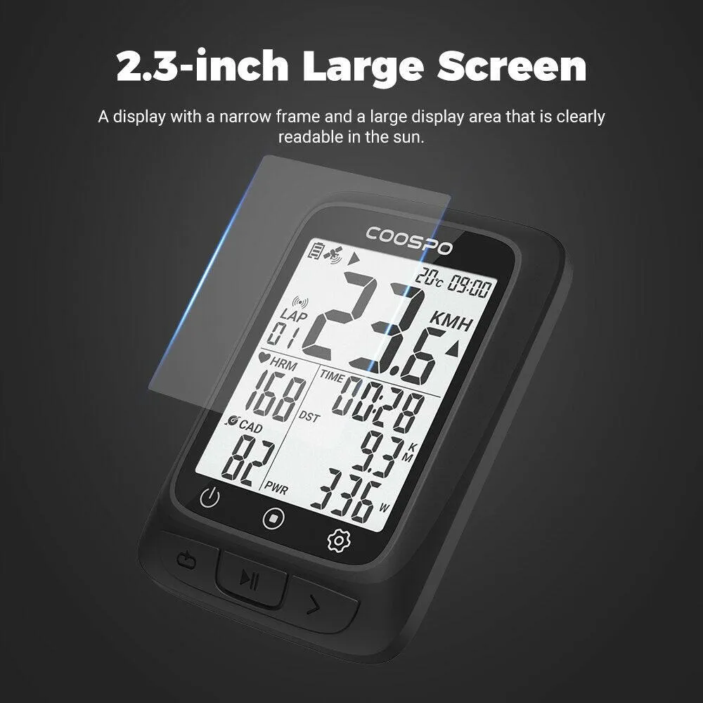 Bicycle Computer CooSpo BC107 IP67 2.3 INCH Ble5.0 Sync To Stra Ant  Sensors Wireless Light Bicycle MTB Speedometer
