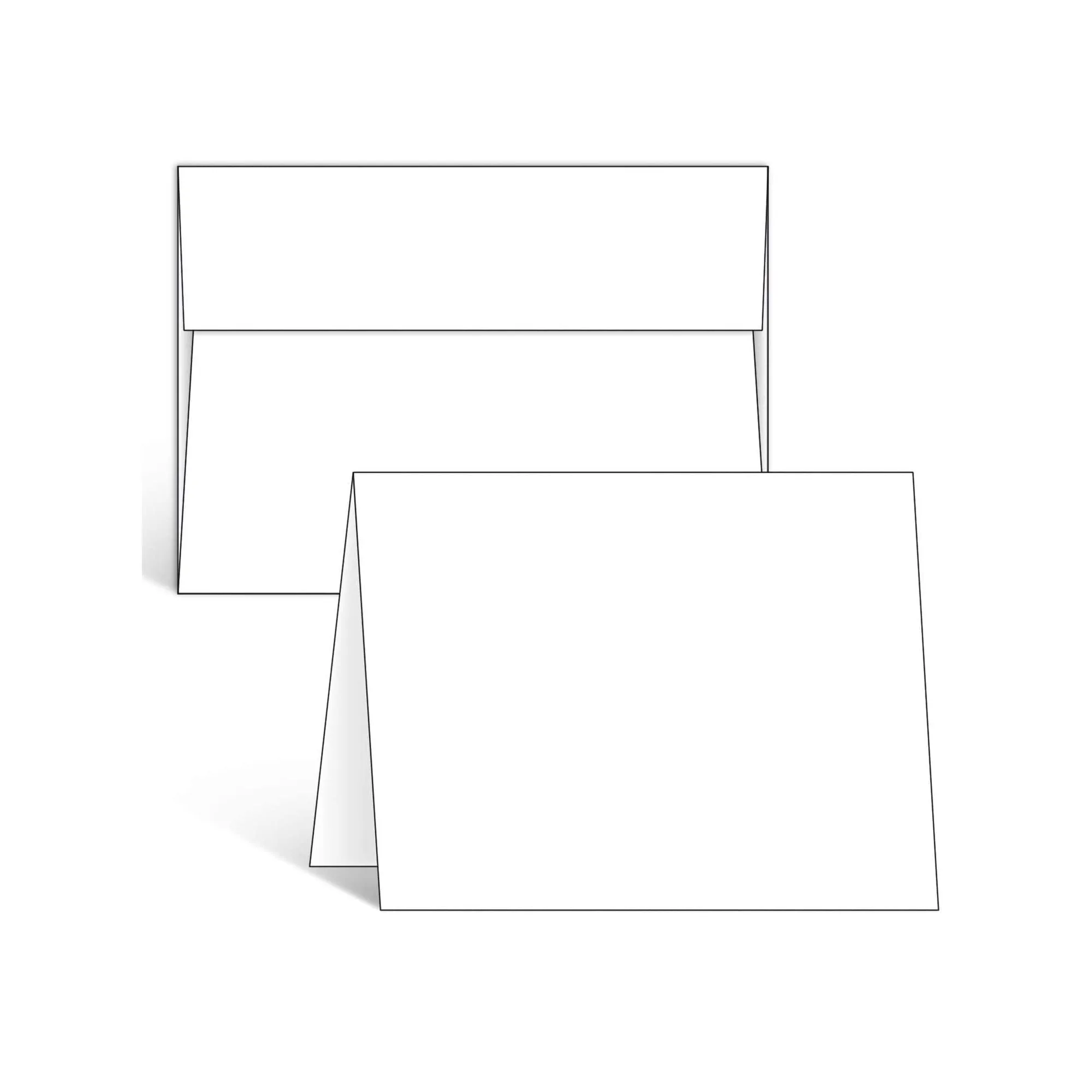 Blank White Cards and Envelopes 50 Pack, Ohuhu 5 x 7 Heavyweight Folded Cardstock and A7 Envelopes