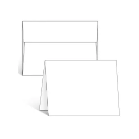 Blank White Cards and Envelopes 50 Pack, Ohuhu 5 x 7 Heavyweight Folded Cardstock and A7 Envelopes