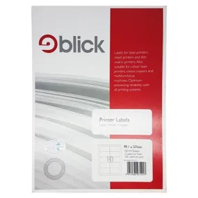 BLICK LABELS MULTI A4 99.1MM X 57MM 10 LABELS PER SHEET