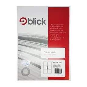 BLICK LABELS MULTI A4 99.1MM X 93.1MM 6 LABELS PER SHEET