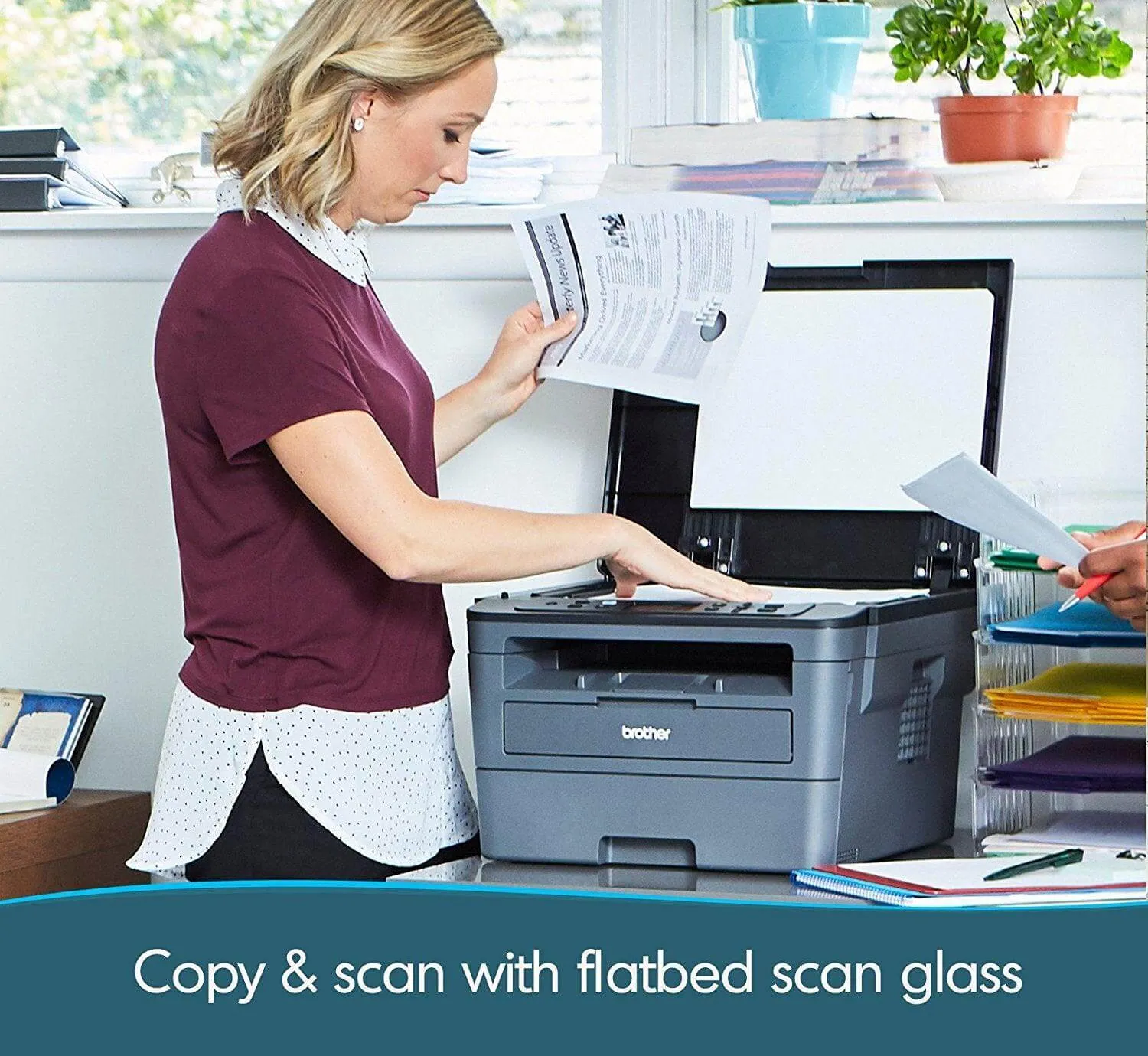 Brother HL-L2390DW Monochrome Wireless Laser Printer Copy Scan Duplex