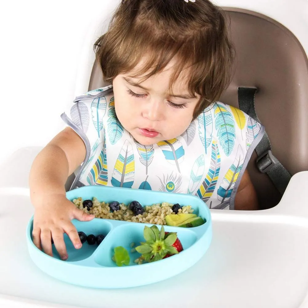 Bumkins Grip Dish Silicone - Blue
